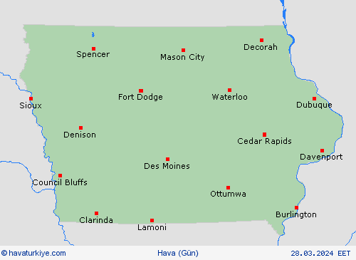 genel açıklama Iowa Kuzey Amerika Tahmin Haritaları