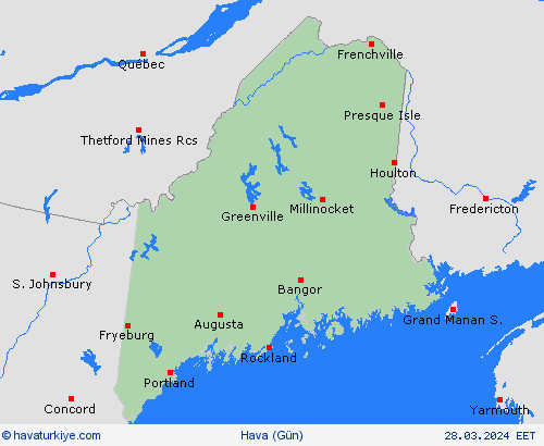 genel açıklama Maine Kuzey Amerika Tahmin Haritaları