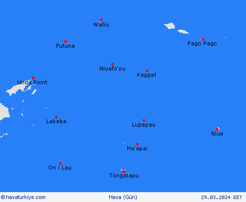 genel açıklama Tonga Okyanusya Tahmin Haritaları