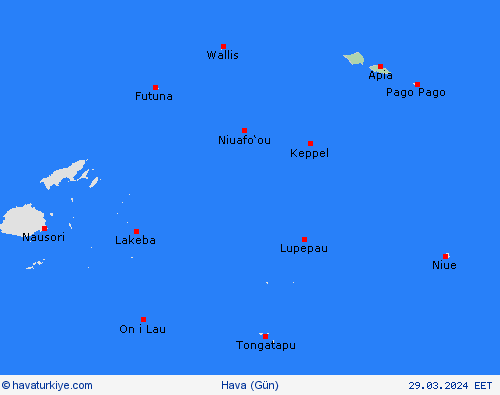 genel açıklama Samoa Okyanusya Tahmin Haritaları