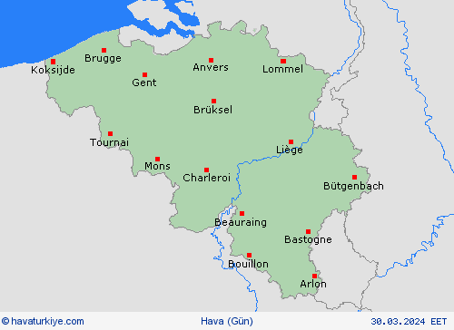 genel açıklama Belçika Avrupa Tahmin Haritaları