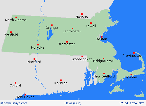 genel açıklama Massachusetts Kuzey Amerika Tahmin Haritaları
