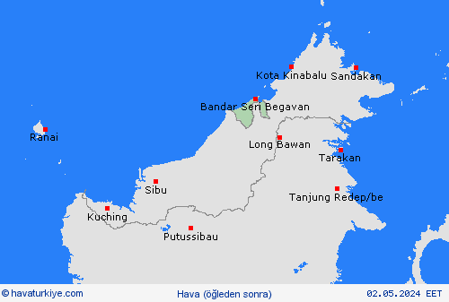 genel açıklama Brunei Asya Tahmin Haritaları
