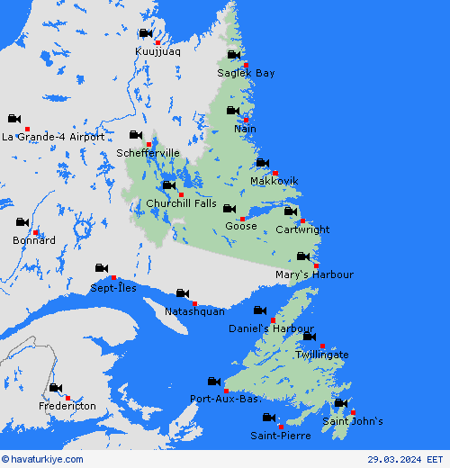 görüntü Newfoundland Kuzey Amerika Tahmin Haritaları