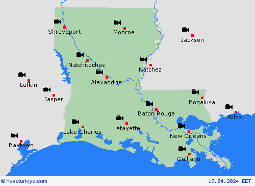 görüntü Louisiana Kuzey Amerika Tahmin Haritaları
