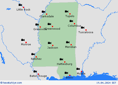 görüntü Mississippi Kuzey Amerika Tahmin Haritaları