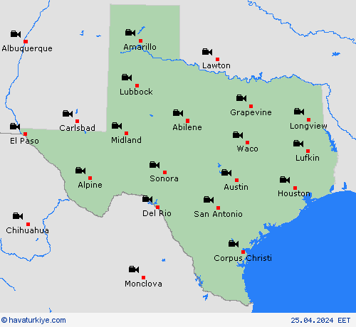 görüntü Teksas Kuzey Amerika Tahmin Haritaları