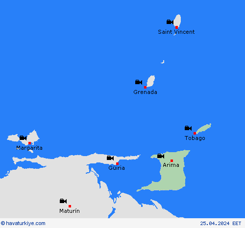 görüntü Trinidad ve Tobago Güney Amerika Tahmin Haritaları