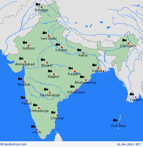 görüntü Hindistan Asya Tahmin Haritaları