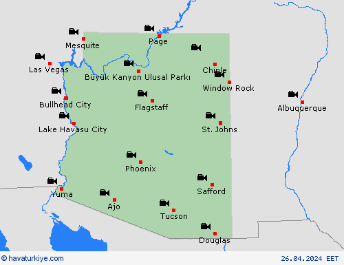 görüntü Arizona Kuzey Amerika Tahmin Haritaları