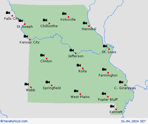 görüntü Missouri Kuzey Amerika Tahmin Haritaları