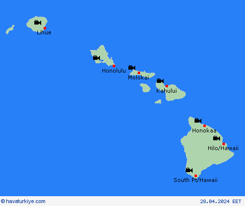 görüntü Hawaii Kuzey Amerika Tahmin Haritaları