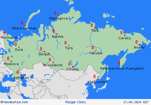 rüzgar Rusya Avrupa Tahmin Haritaları