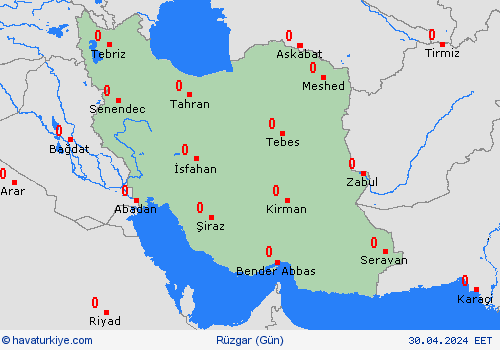 rüzgar İran Asya Tahmin Haritaları