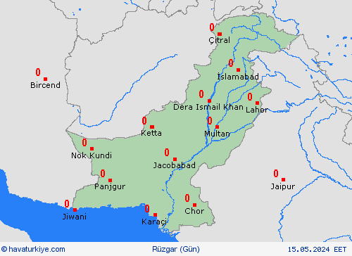 rüzgar Pakistan Asya Tahmin Haritaları