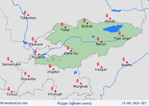rüzgar Kırgızistan Asya Tahmin Haritaları