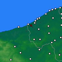 Nearby Forecast Locations - Koksijde - Harita