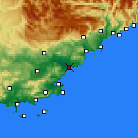 Nearby Forecast Locations - Fréjus - Harita