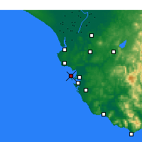 Nearby Forecast Locations - Cádiz - Harita