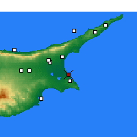 Nearby Forecast Locations - Gazimağusa - Harita