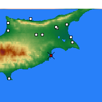 Nearby Forecast Locations - Larnaka - Harita