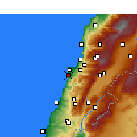 Nearby Forecast Locations - Beyrut - Harita
