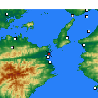 Nearby Forecast Locations - Tokushima Havalimanı - Harita