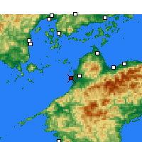 Nearby Forecast Locations - Matsuyama Havalimanı - Harita