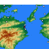 Nearby Forecast Locations - Tokushima - Harita