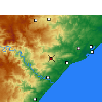 Nearby Forecast Locations - Eshowe - Harita