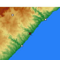Nearby Forecast Locations - Coffee Bay - Harita