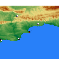 Nearby Forecast Locations - Mossel Bay - Harita