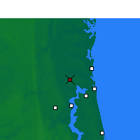 Nearby Forecast Locations - Jacksonville Intl. Airport - Harita