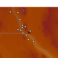 Nearby Forecast Locations - El Paso - Harita