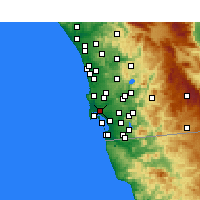 Nearby Forecast Locations - San Diego - Harita