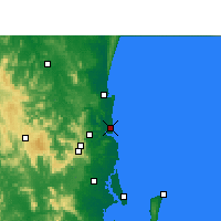 Nearby Forecast Locations - Sunshine Coast Airport - Harita