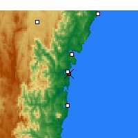 Nearby Forecast Locations - Moruya Heads - Harita