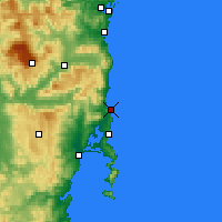 Nearby Forecast Locations - Bicheno - Harita