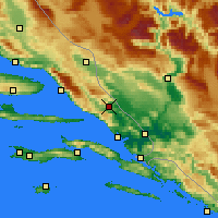 Nearby Forecast Locations - Vrgorac - Harita