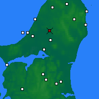 Nearby Forecast Locations - Brønderslev - Harita
