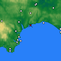 Nearby Forecast Locations - Sidmouth - Harita