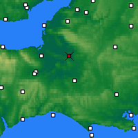 Nearby Forecast Locations - Glastonbury - Harita