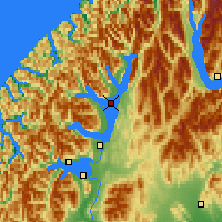 Nearby Forecast Locations - Te Anau Gölü - Harita