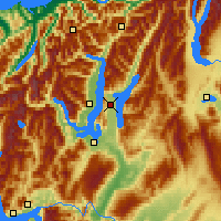 Nearby Forecast Locations - Lake Hāwea - Harita