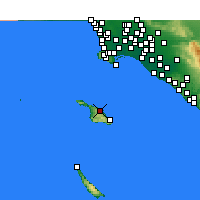 Nearby Forecast Locations - Santa Catalina - Harita