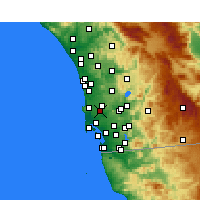 Nearby Forecast Locations - San Diego AP/M - Harita