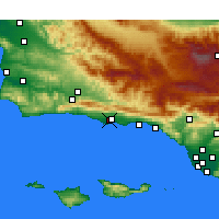 Nearby Forecast Locations - Santa Barbara - Harita