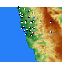 Nearby Forecast Locations - San Diego AP/B - Harita