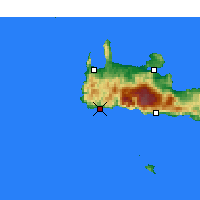 Nearby Forecast Locations - Palaiochora - Harita
