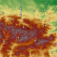 Nearby Forecast Locations - Vallées d'Ax - Harita